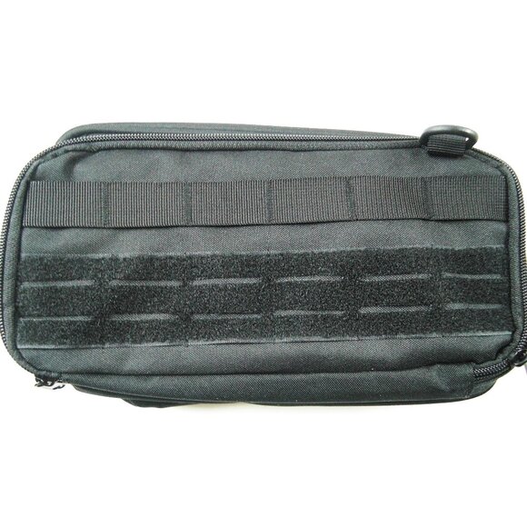 Mens Toiletry Bag with Zippers Canvas Case Organizer Portable Travel Black Kit - Picture 10 of 10